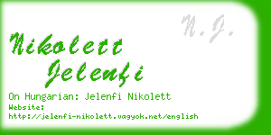 nikolett jelenfi business card